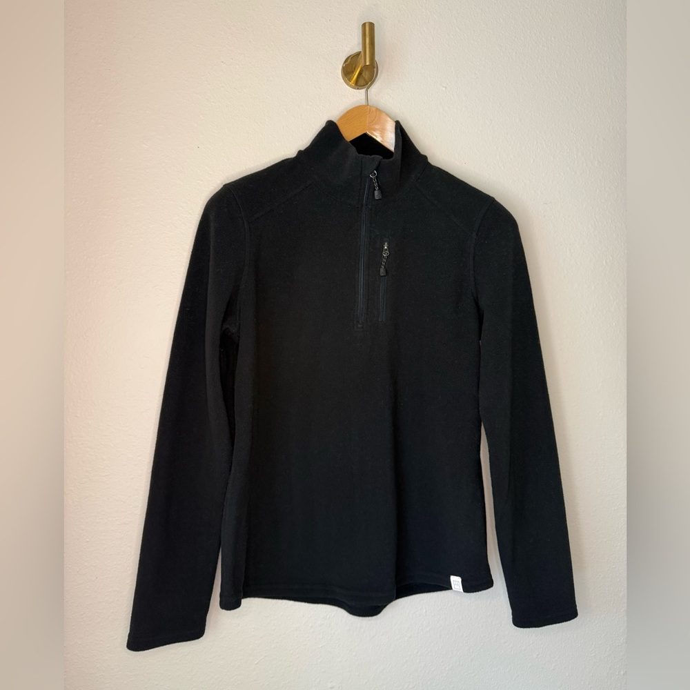 Avalanche Black Quarter Zip Fleece Pullover Size M